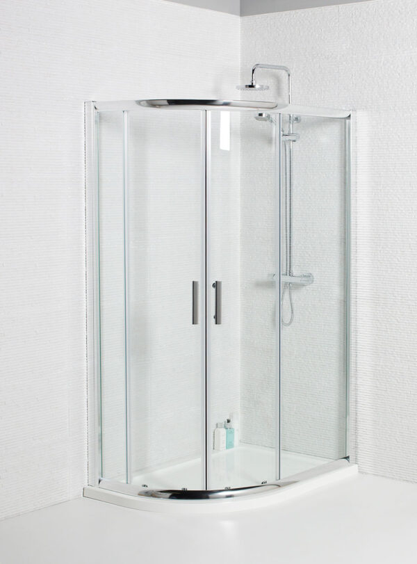 1000 x 800mm Koncept Offset Quadrant Enclosure 6mm