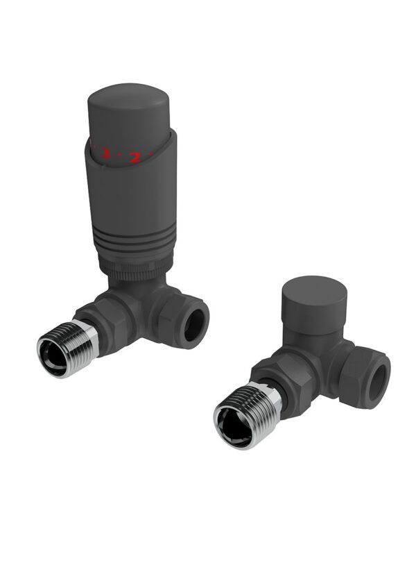 Design Twin Pack TRV, Anthracite, Corner