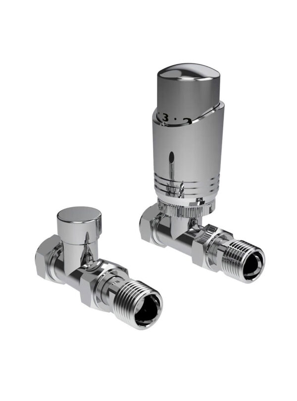 Design Twin Pack TRV, Chrome, Striaght