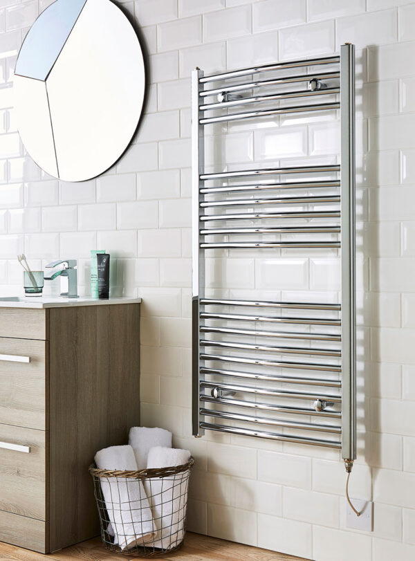 Electric Curved Towel Rail 500 x 800mm 150W