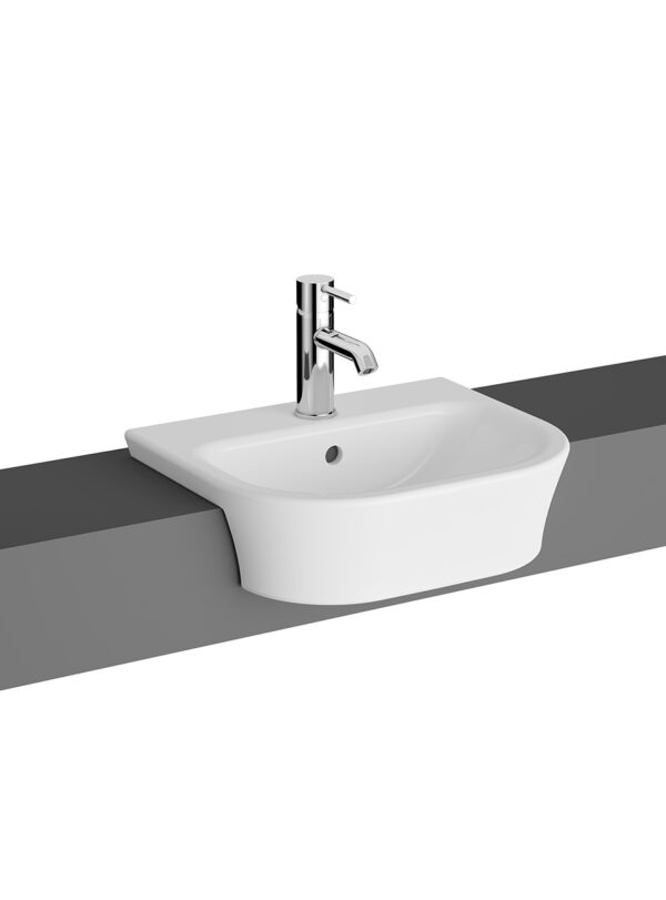 Eklipse 45cm Compact Semi Recessed Basin