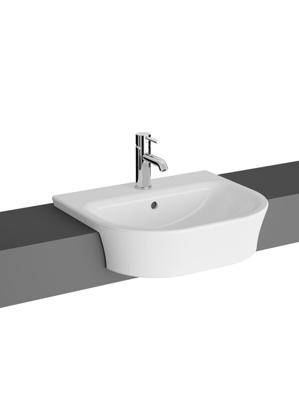 Eklipse 55cm 1th Semi Recessed Basin