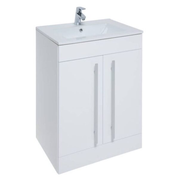 Kartell Purity F/S 2 Drawer Vanity Unit With Basin 600mm X 450mm, Silver Oak