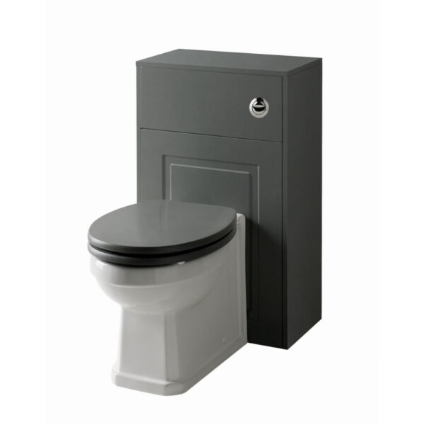 Kartell Astley Traditional Back To Wall Toilet Pan With WC Unit 500mm - Soft Close Seat