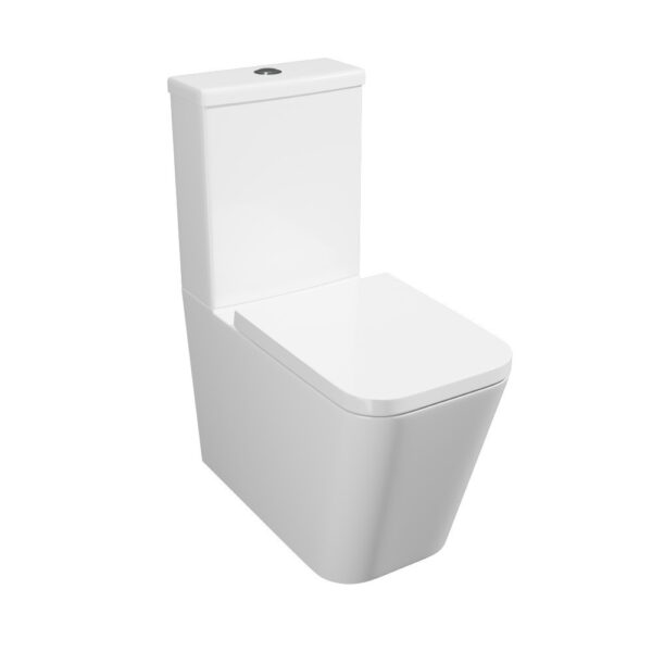 Kartell Close To Wall C/C WC Pan With C/C Cistern & Premium Soft Close Seat, White