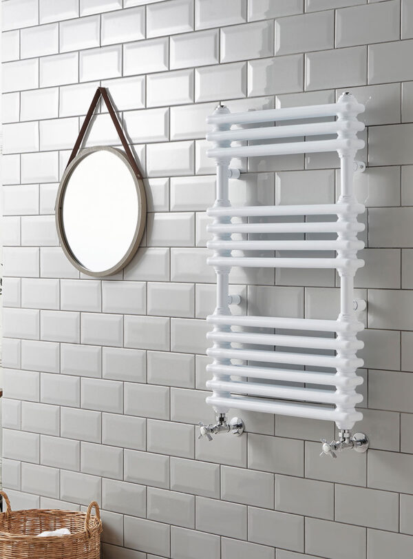 Kolumn Dual Column 832 x 500 Towel Radiator White