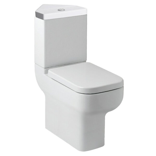 Kartell K-Vit Options 600 Comfort Height C/C WC Pan With C/C Cistern And Soft Close Seat, White