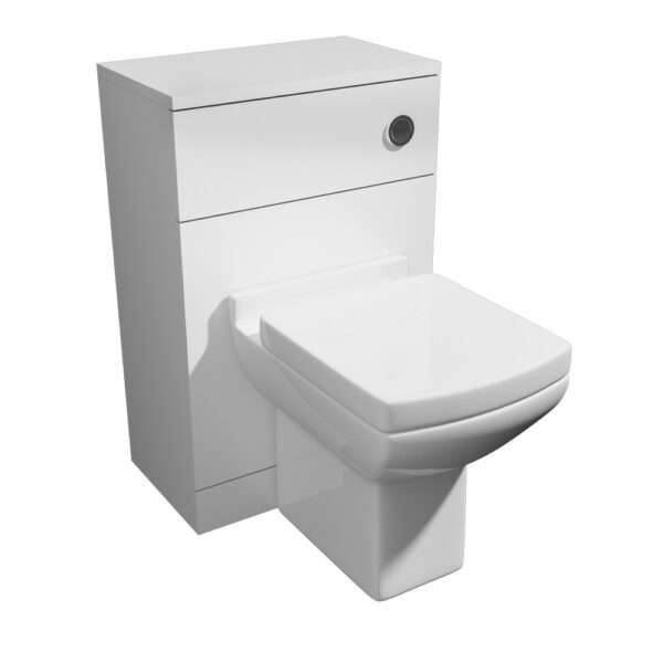 Kartell Pure Floor Mounted 500mm WC Unit Set Includes Pan, Seat & Cistern, White