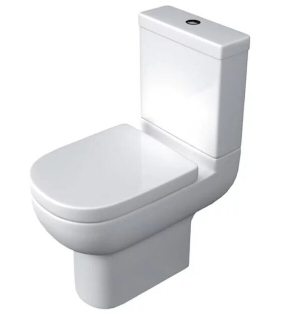 Kartell Pure Close Coupled C/C WC Pan With Cistern And Soft Close Seat, White