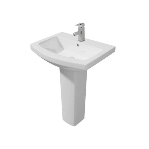 Kartell Project Round 530mm 1th Basin With Full Pedestal