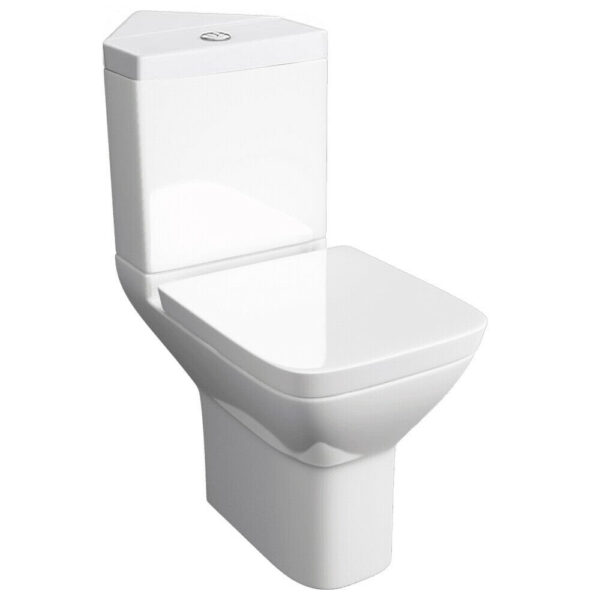 Kartell Project Square WC Pan, Corner Cistern and Soft Close Seat