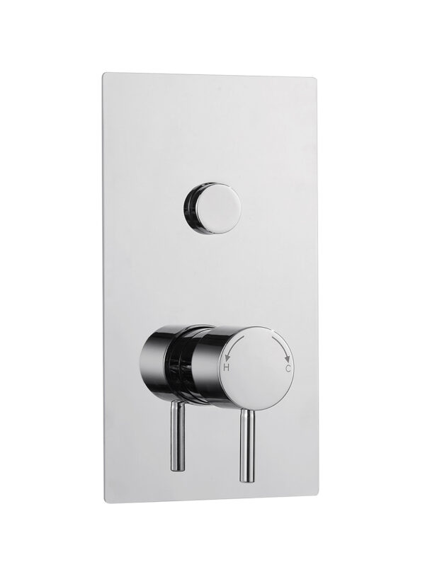 Plan, Single Round Push Button Concealed Thermostatic Shower Valve - Image 3