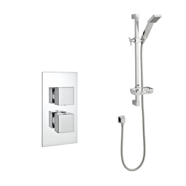 Kartell Pure Thermostatic Concealed Mixer Shower With Adjustable Slide Rail Kit