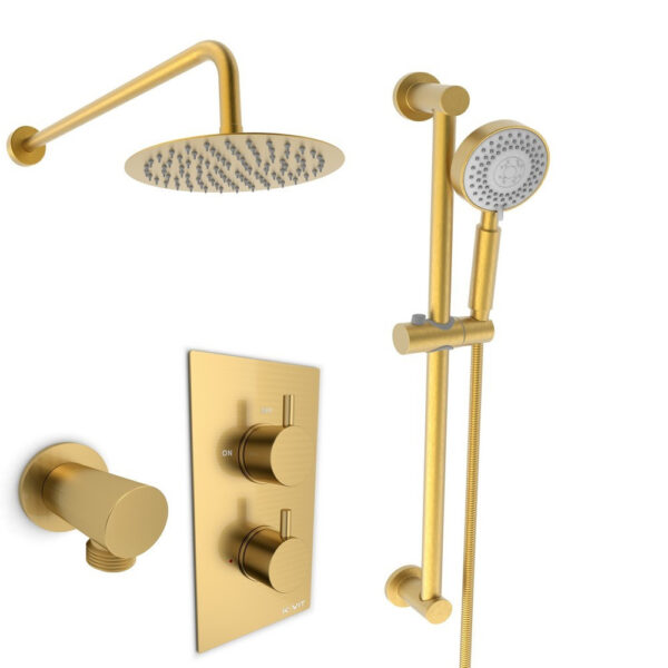 Kartell Ottone Thermostatic Concealed Shower With Adjustable Slide Rail Kit