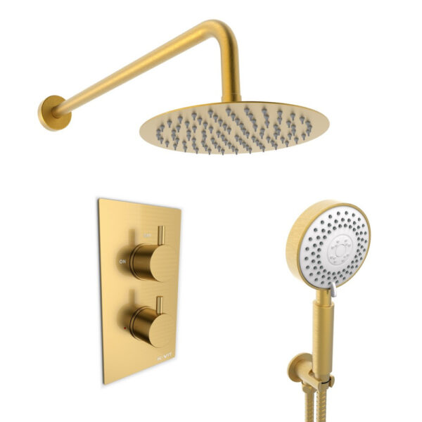 Kartell Ottone Thermostatic Concealed Shower with Handshower and Overhead Drencher