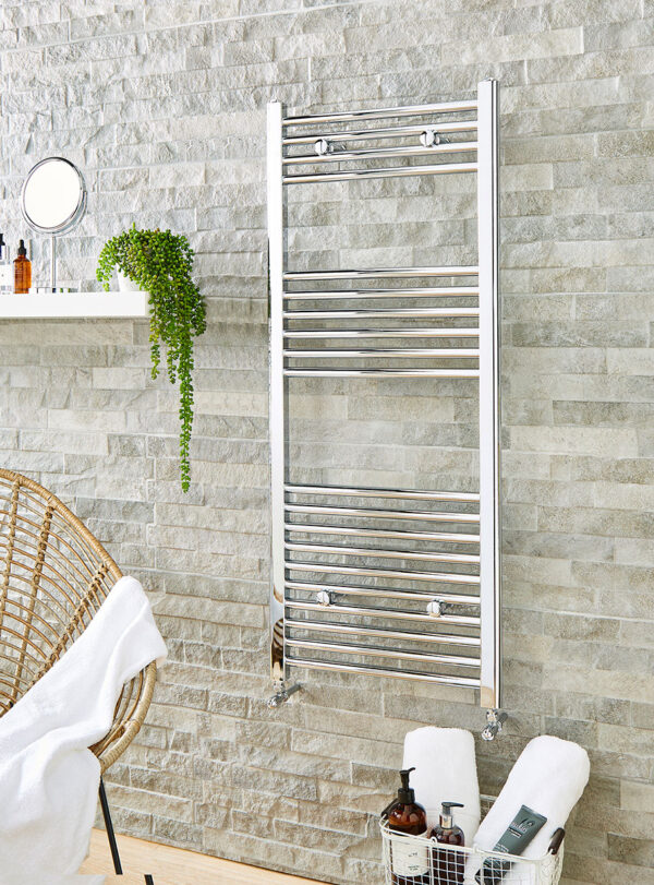 Straight Towel Rail 600mm x 1000mm Chrome