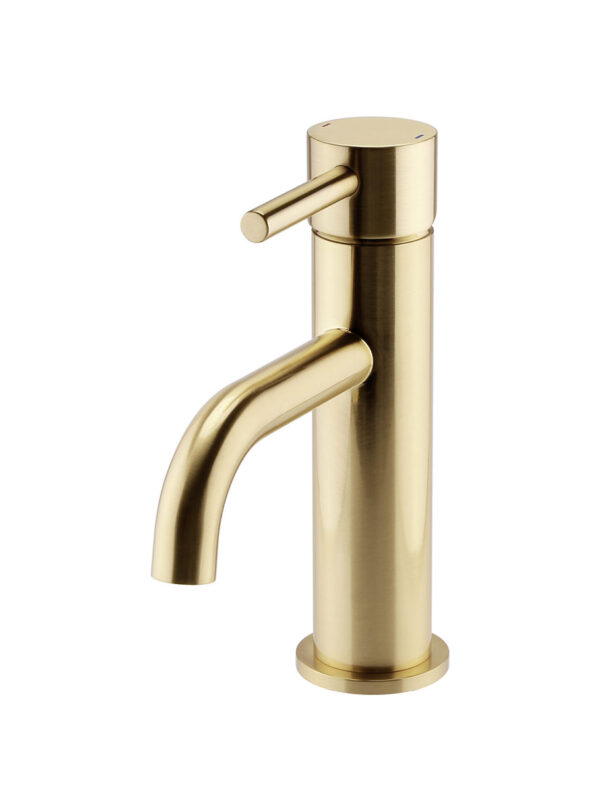 Ottone Mono Basin Mixer Brushed Brass